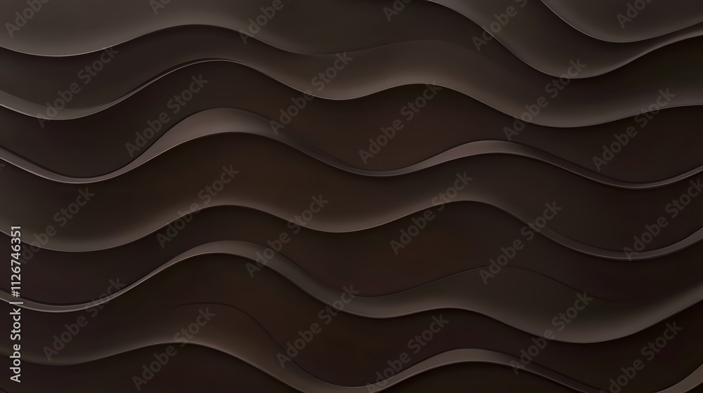 Obraz premium Abstract Dark Brown Wavy Pattern Background