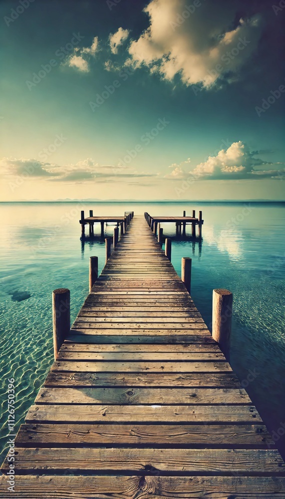 Fototapeta premium pier at sunset