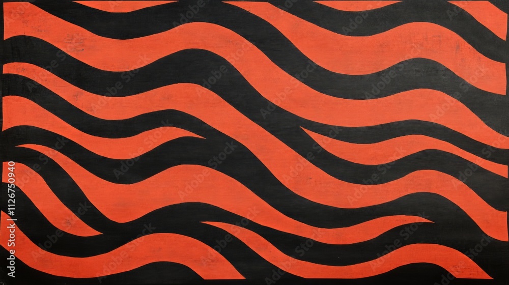 Vibrant Red and Black Wave Patterns Creating a Modern Aesthetic Design Element Vibrant Red and Black Wave Patterns Creating a Modern Aesthetic Design Element
