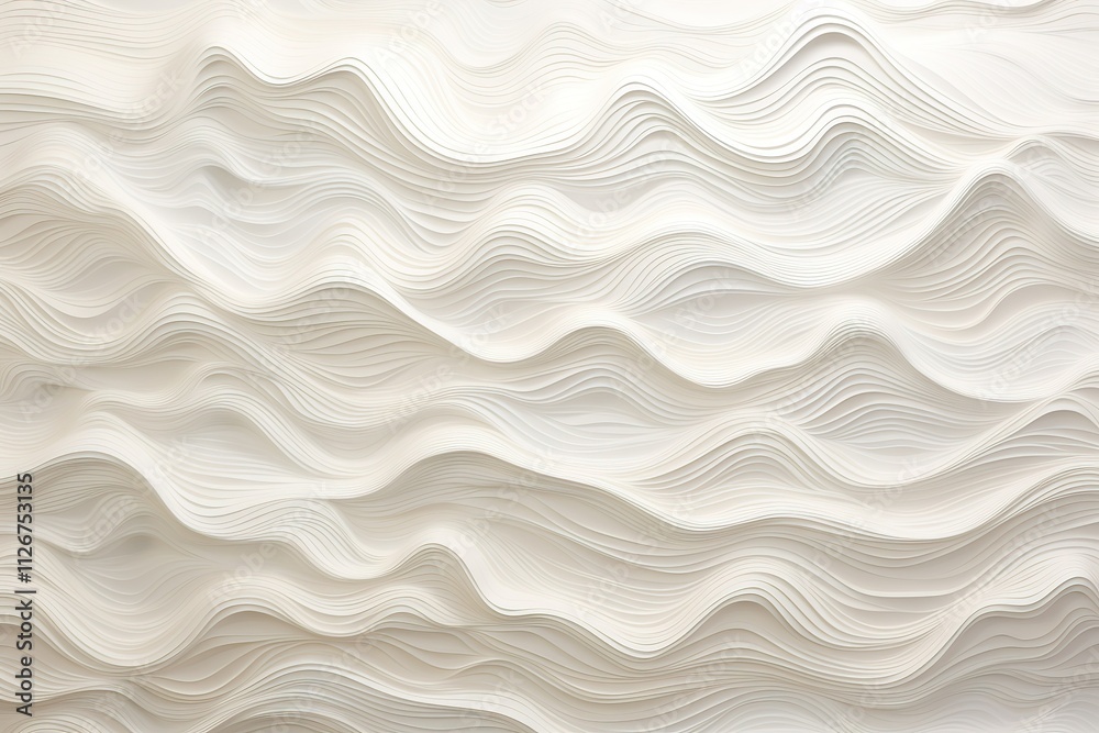 Abstract white wave background. Minimal white graphic wallpaper. 2D Illustration.
Abstract white wave background. Minimal white graphic wallpaper. 2D Illustration.