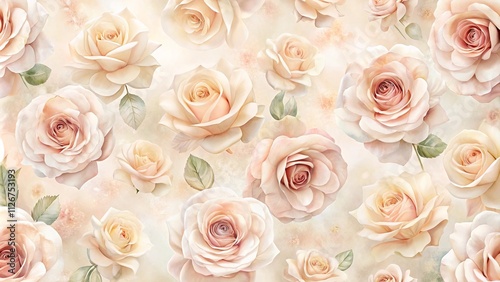 Elegant Pastel Roses Seamless Pattern for Textile Design
