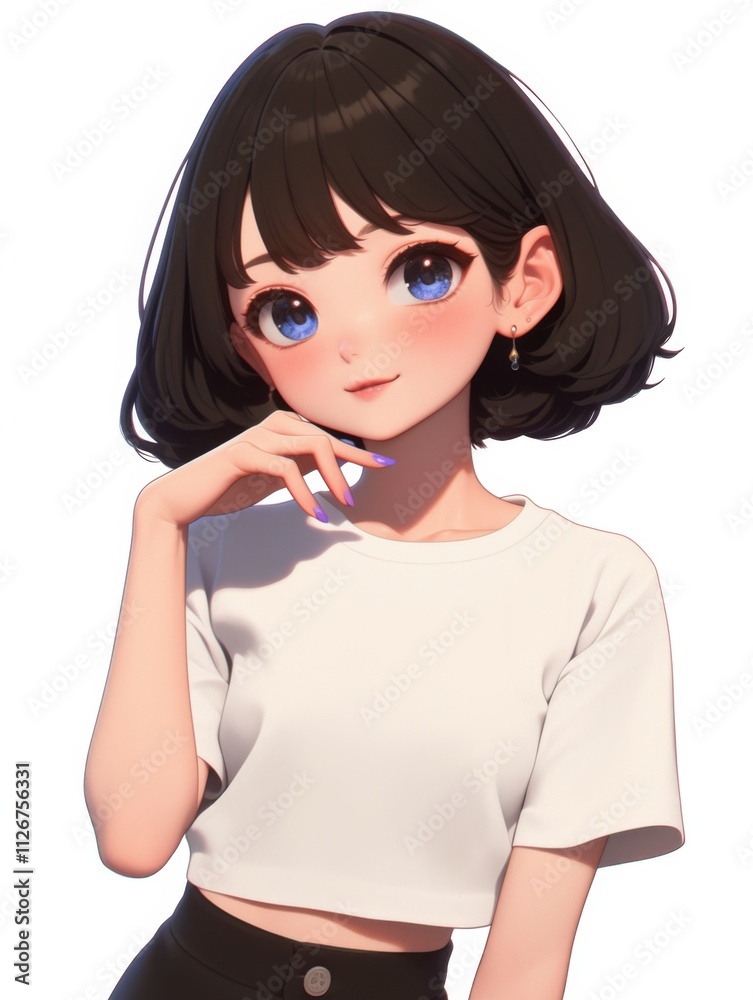 Confident girl in fancy dress.Portrait design Confident girl in fancy dress.Portrait design
