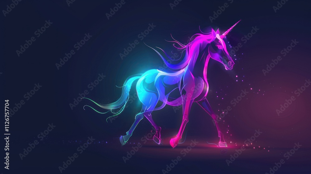 Glowing Unicorn Glowing Unicorn