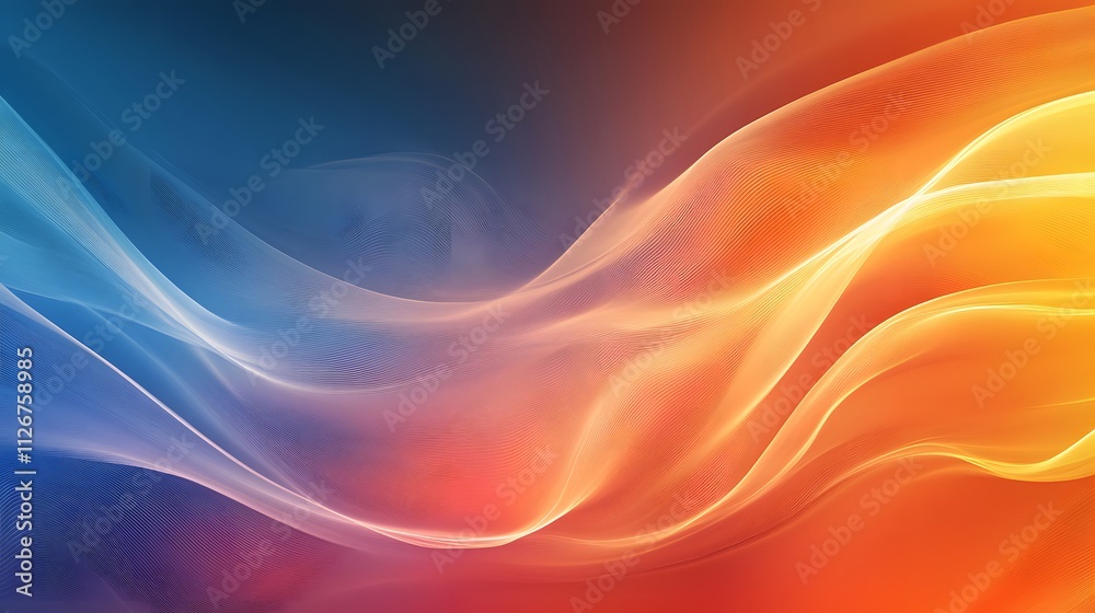 Abstract Blue and Orange Wave Design Abstract Blue and Orange Wave Design