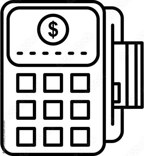 Digital money transferring machine vector icon