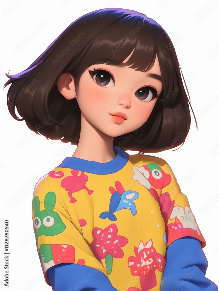 Confident girl in fancy dress.Portrait design Confident girl in fancy dress.Portrait design