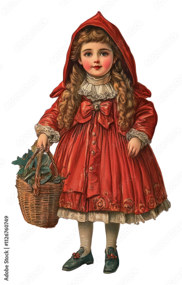 PNG A little red riding hood illustration historical victorian. PNG A little red riding hood illustration historical victorian.