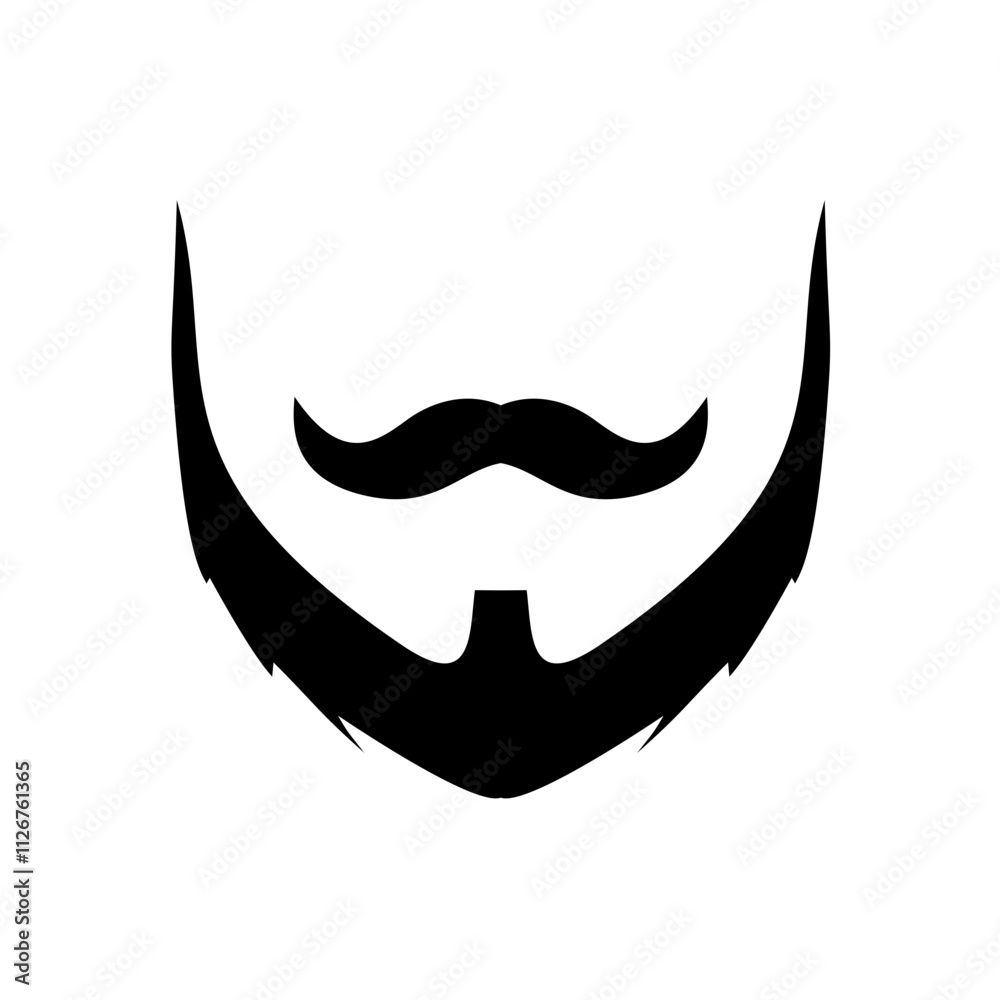 Beard silhouette. Vector Beard silhouette. Vector