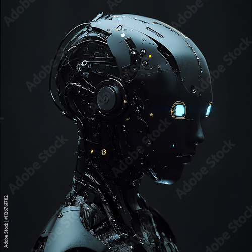 3d render of a robot person