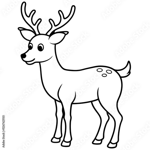 deer cartoon isolated on white