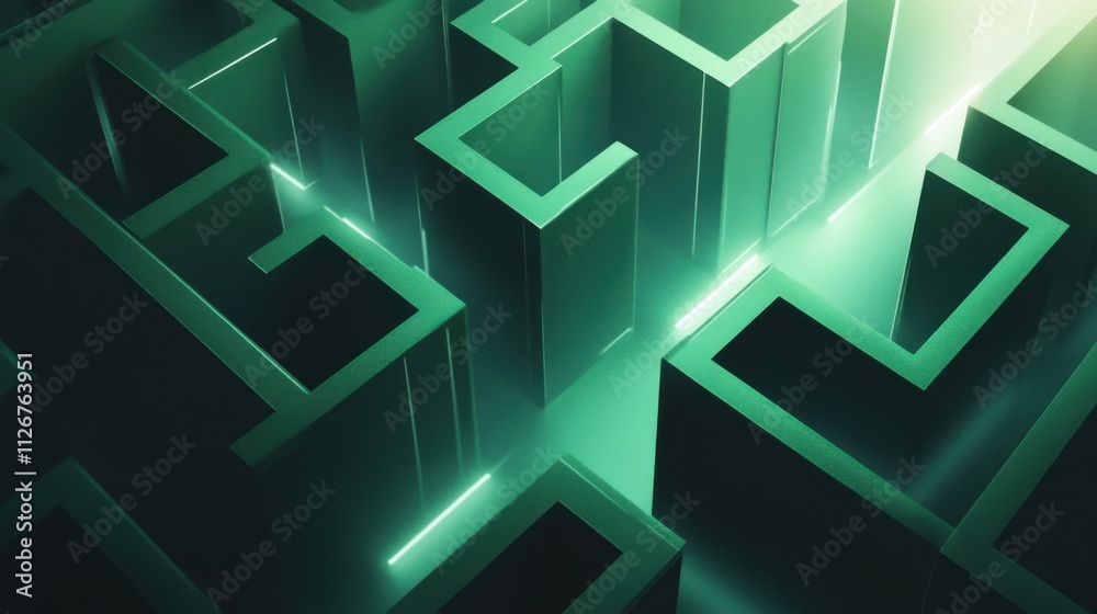 The concept of Problem-Solving in deep green and grey colors The concept of Problem-Solving in deep green and grey colors