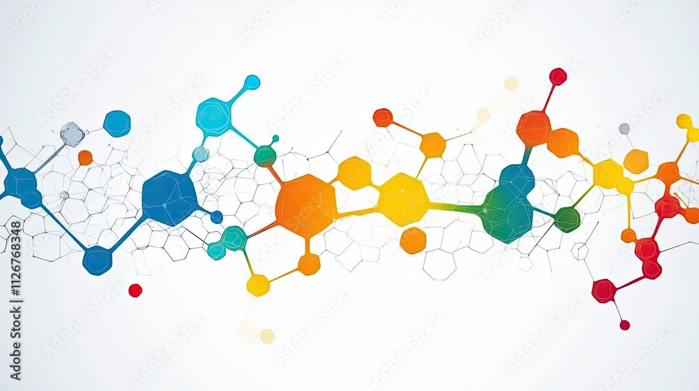 Colorful Molecular Structure Background Colorful Molecular Structure Background