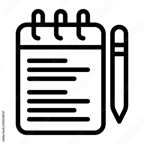 Notes line icon