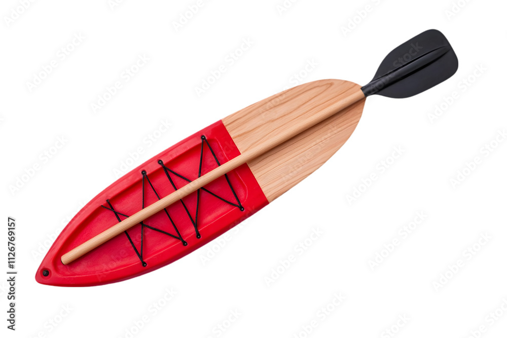 Red Wooden Canoe Paddle Isolated on White Background
Red Wooden Canoe Paddle Isolated on White Background