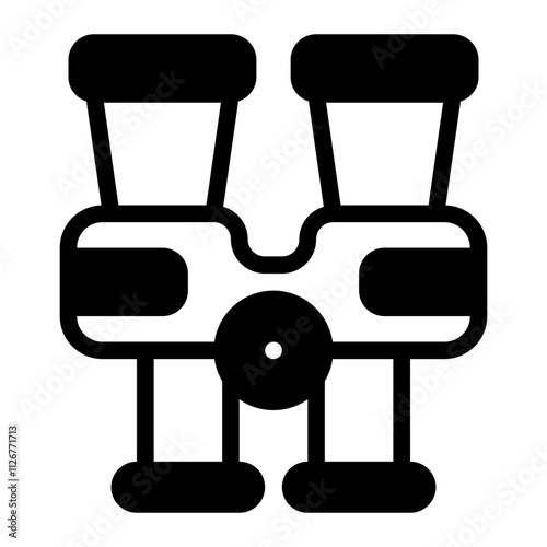 Binoculars glyph icon