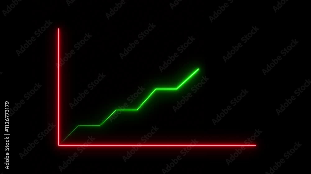 Glowing neon business graph chart with upward concept background UHD 4K video.
Glowing neon business graph chart with upward concept background UHD 4K video.