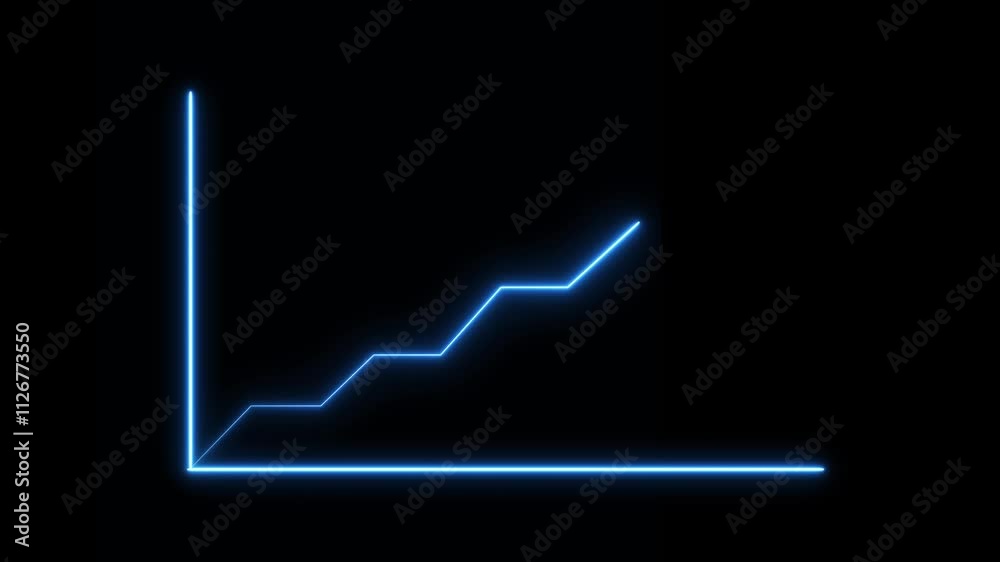 Glowing neon business graph chart with upward concept background UHD 4K video.
Glowing neon business graph chart with upward concept background UHD 4K video.