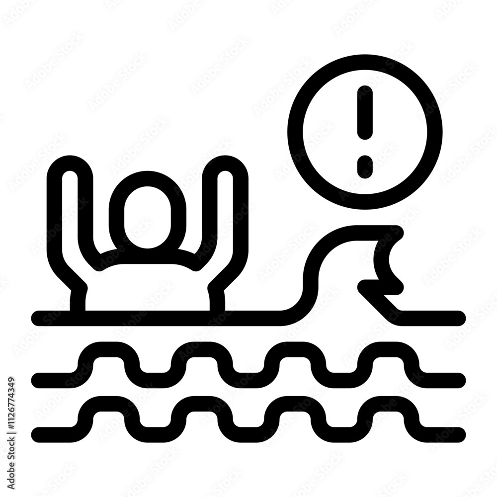 Shark line icon Shark line icon