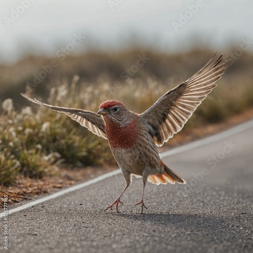 Male Pyrrhuloxia (Cardinalis sinuatus), Caballo Lake State Park, New Mexico. Water Rail in the reeds. photo