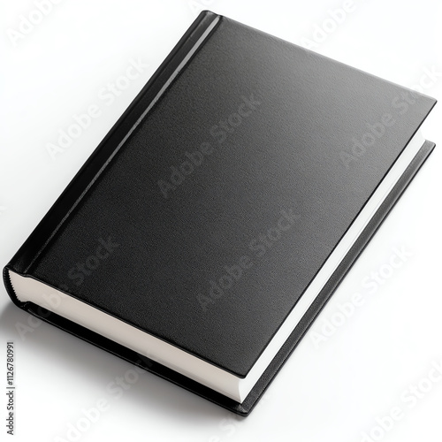 An elegant black book with a minimalist design, perfect for any creative project. photo