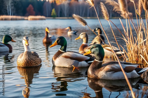 ducks on the lake