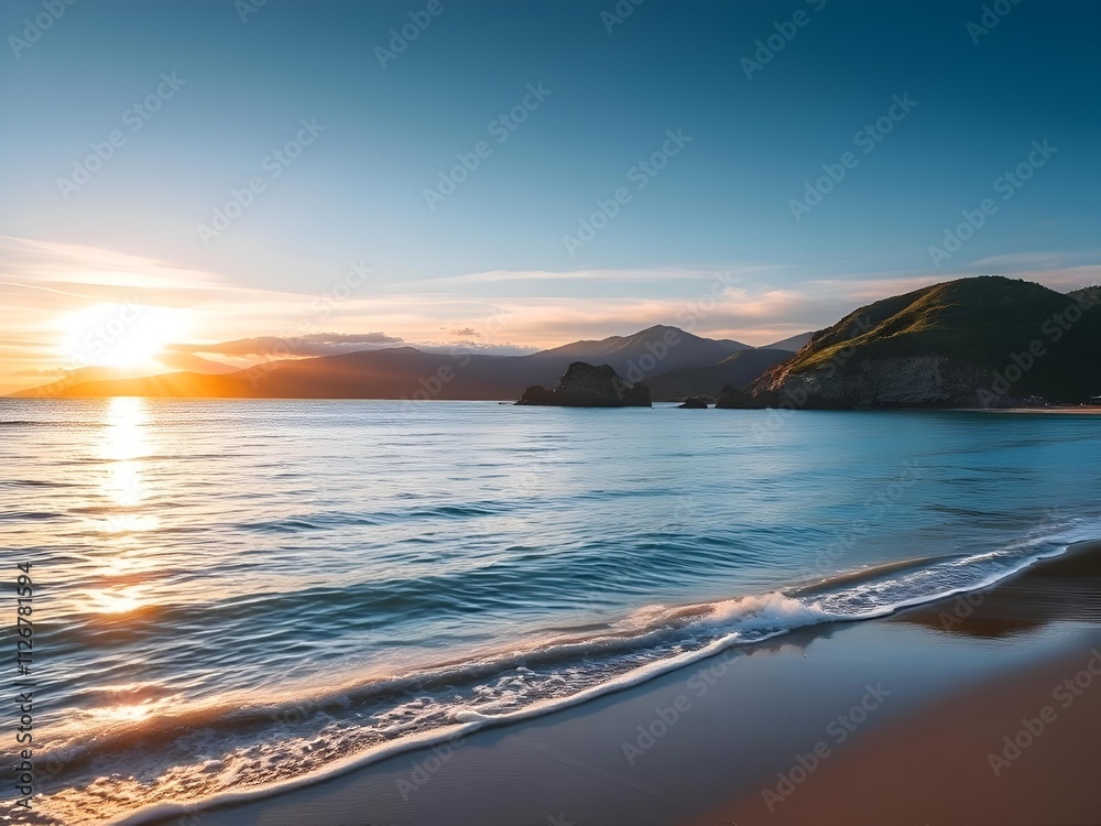 Fototapeta premium sunset on the beach