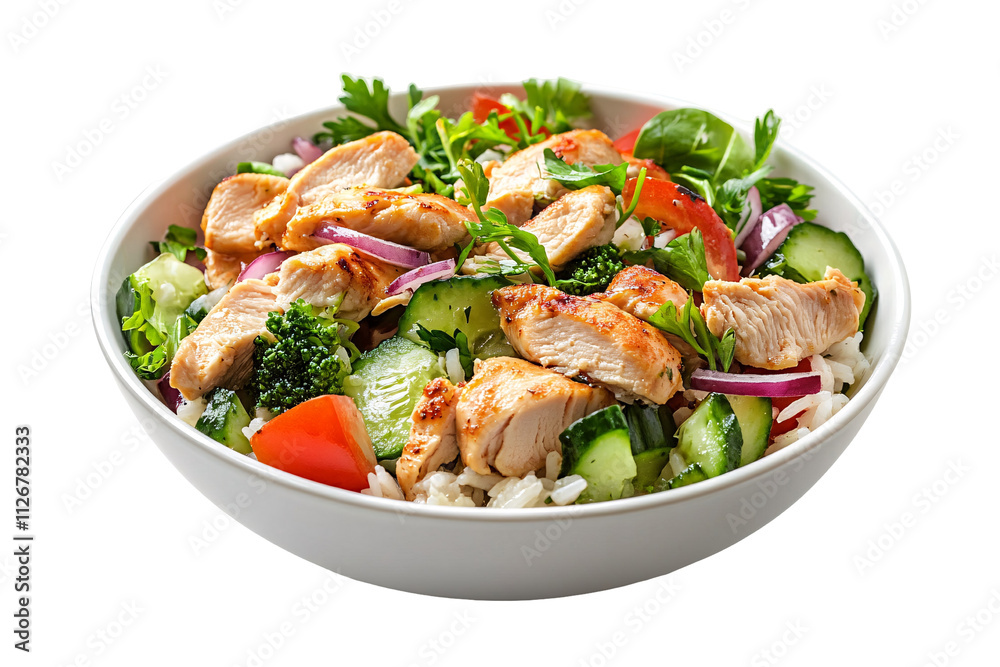 a bowl of chicken salad