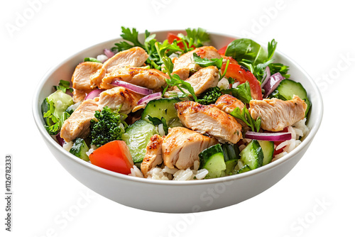 a bowl of chicken salad
