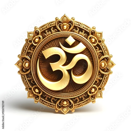 Om Good Energy Symbol. 3D Render Illustration