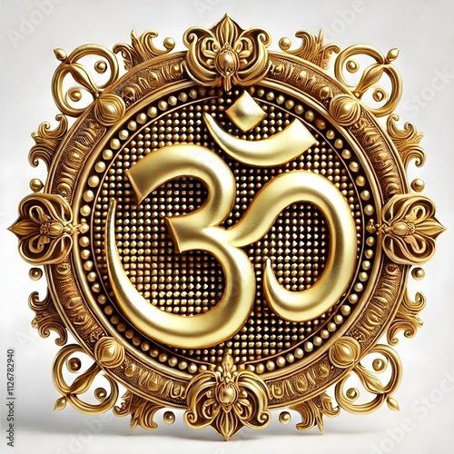 Om Good Energy Symbol. 3D Render Illustration