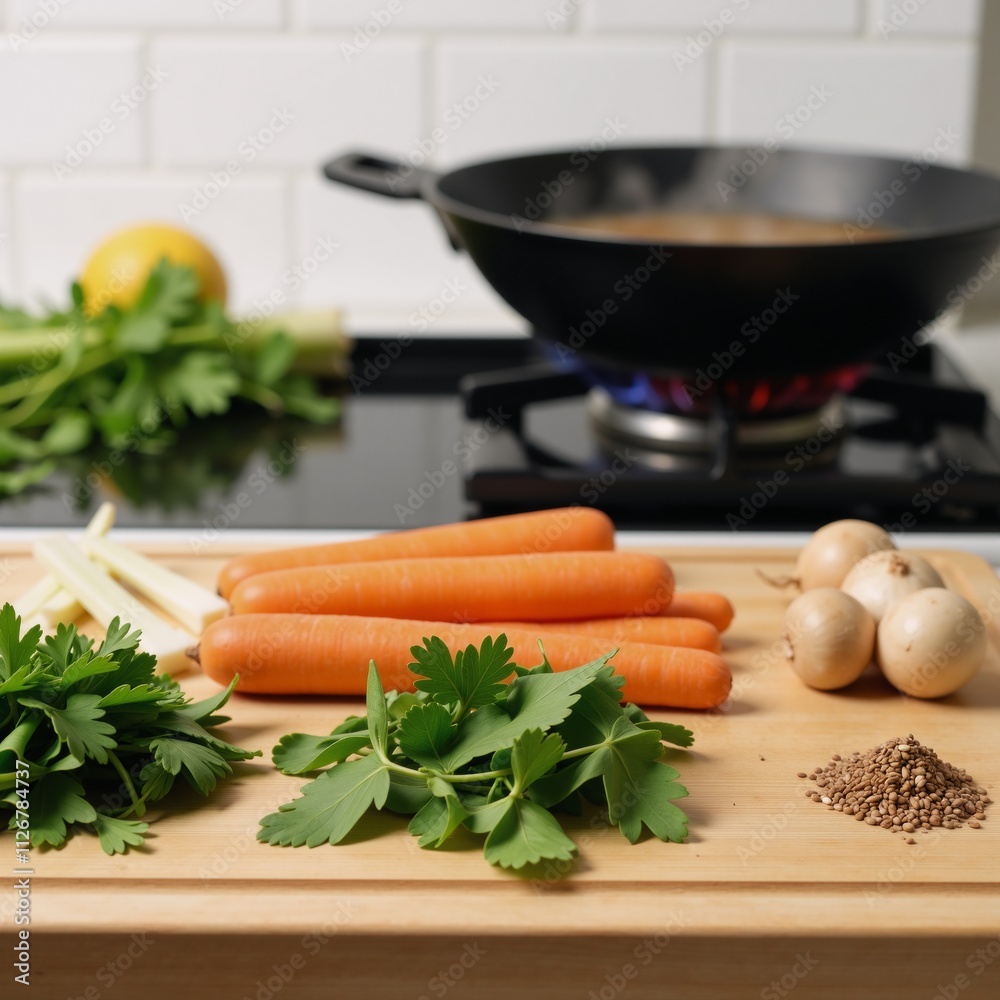 A concise recipe for preparing a healthy vegan Herbal Thai soup with step-by-step instructions A concise recipe for preparing a healthy vegan Herbal Thai soup with step-by-step instructions