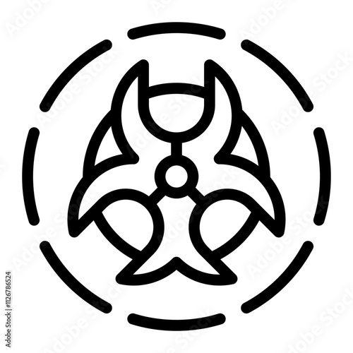 Biohazard line icon