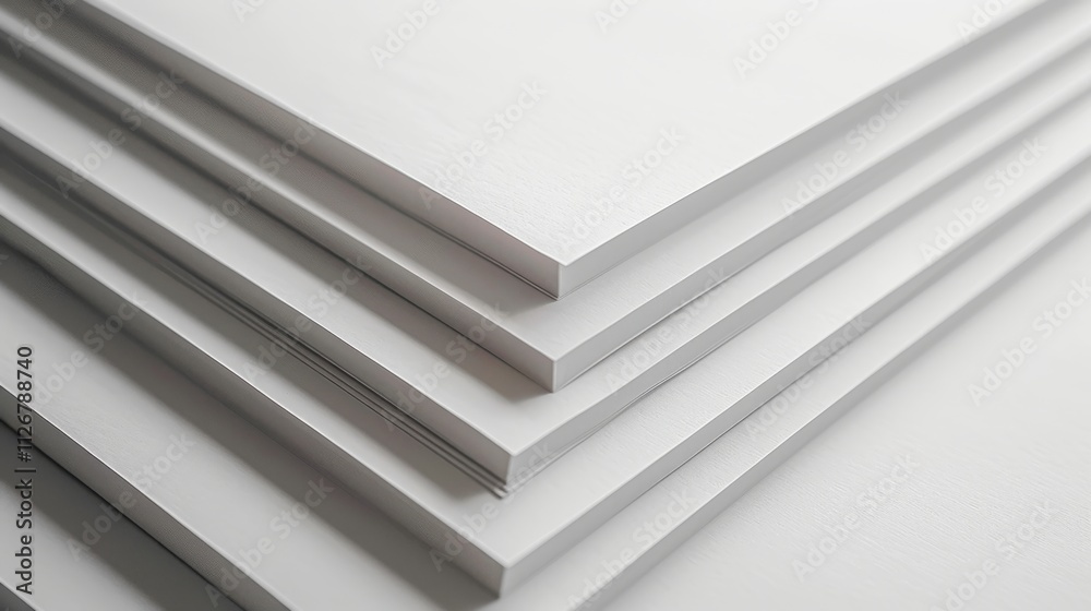 Obraz premium Smooth white paper canvas, enhancing the elegance and clarity of your visual presentations