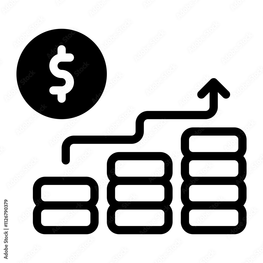 Profit glyph icon Profit glyph icon
