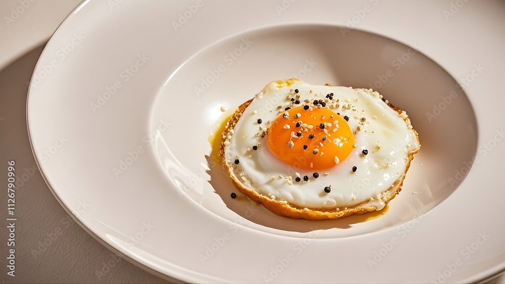 Elegant Close-Up of Gently Poached Eggs on a Table, Perfect for Culinary Promotion and Breakfast Concept Elegant Close-Up of Gently Poached Eggs on a Table, Perfect for Culinary Promotion and Breakfast Concept