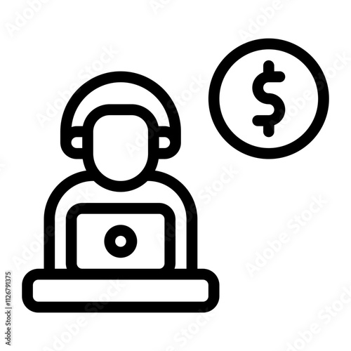 Self Employed line icon