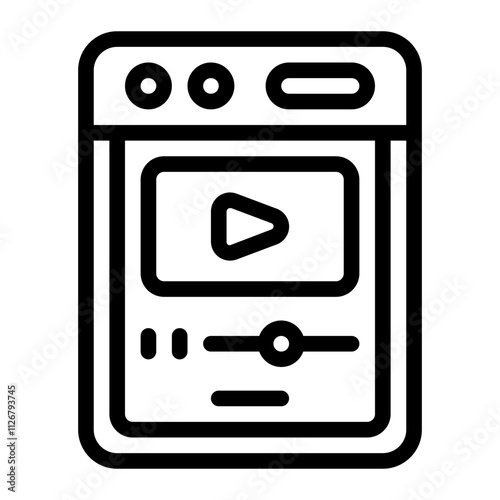 Video line icon