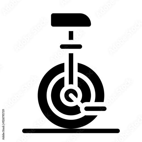 Unicycle solid icon