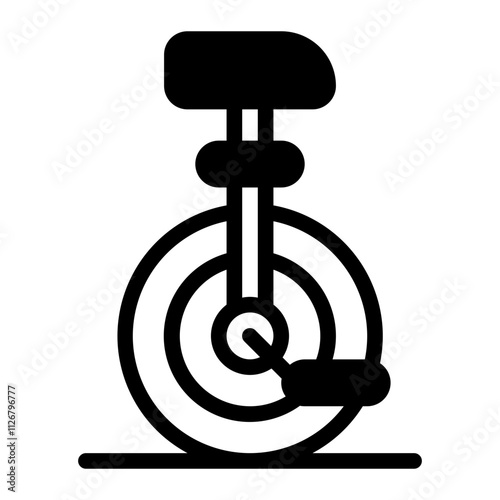Unicycle glyph icon