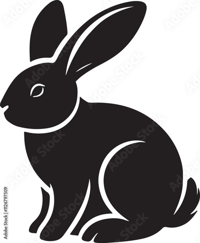 Bunny/Easter silhouette vector collection.