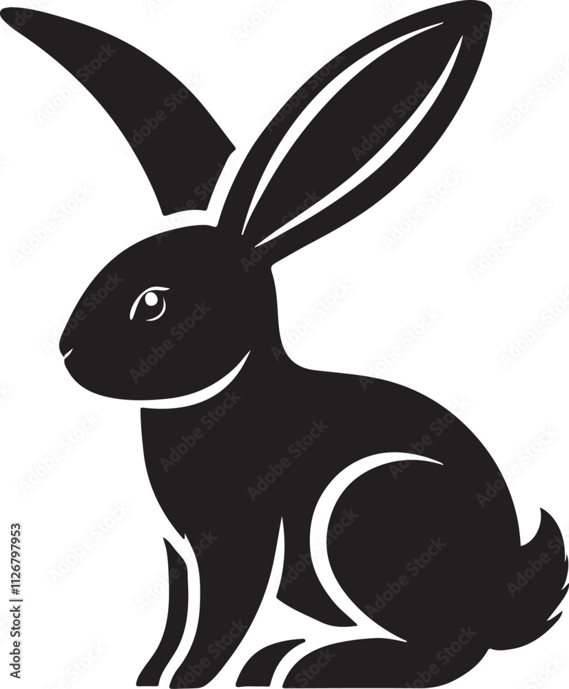 Fototapeta premium Bunny/Easter silhouette vector collection.