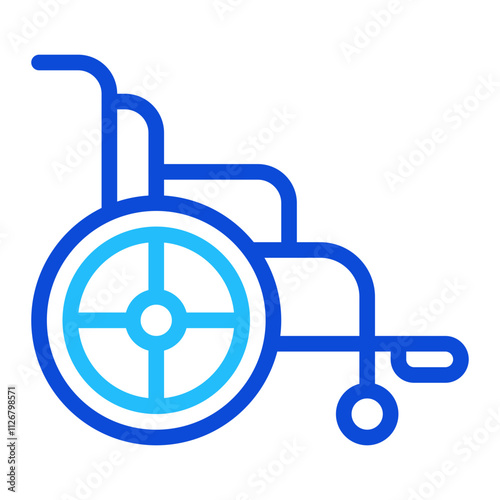 Wheelchair duoline icon