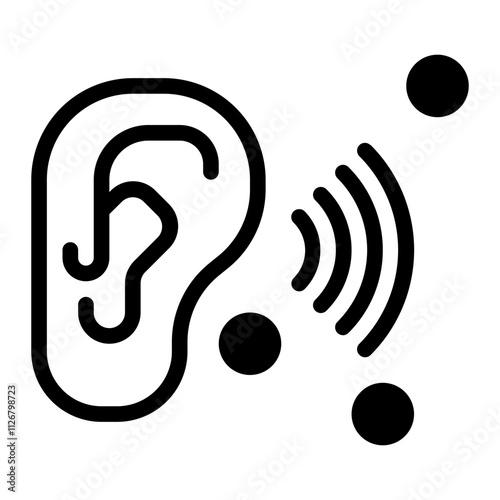 Ear glyph icon