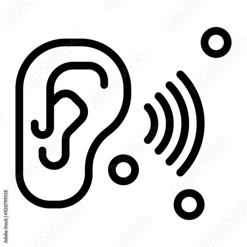 Ear line icon