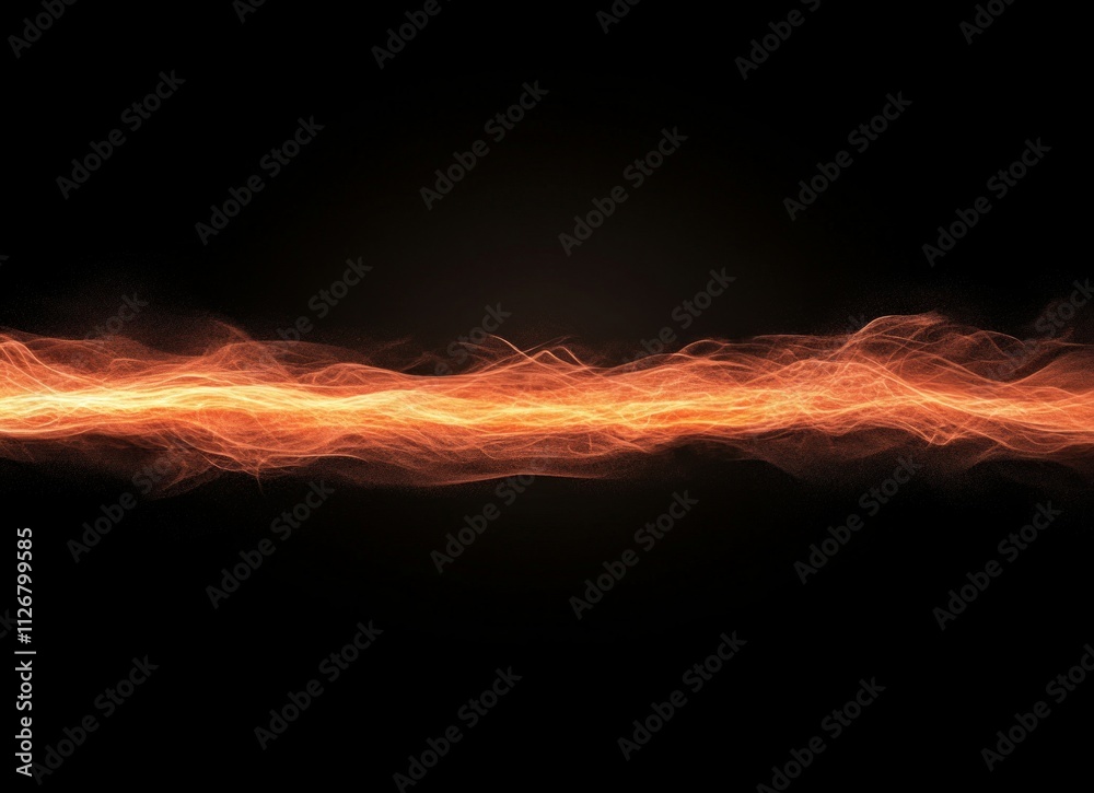 Abstract Fiery Energy Waves Design Abstract Fiery Energy Waves Design