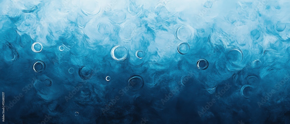 Abstract Blue Ocean Water Bubbles Swirling Texture Background Abstract Blue Ocean Water Bubbles Swirling Texture Background