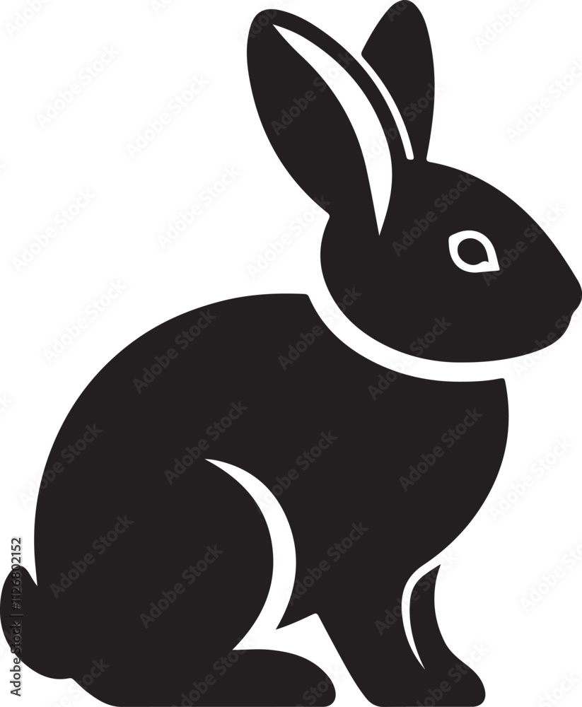 Fototapeta premium Bunny/Easter silhouette vector collection.
