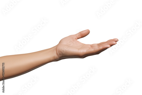 Realistic Human Hand isolated on transparent background