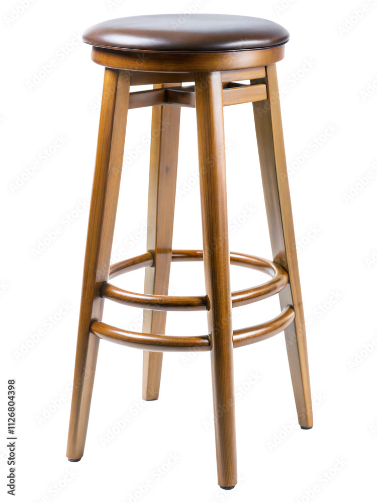 Elegant wooden bar stool with a cushioned top suitable for various settings in homes and establishments Elegant wooden bar stool with a cushioned top suitable for various settings in homes and establishments