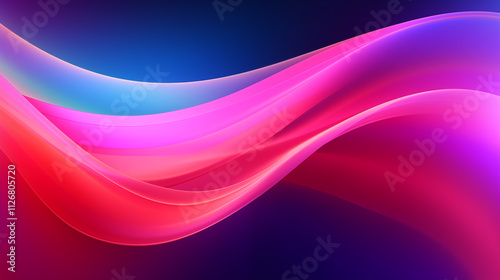 Abstract colorful wave pattern with vibrant gradient hues .